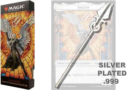 Magic the gathering - avacyn's moonsilver spear -.999 silver plated replica