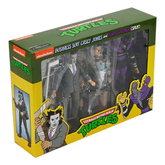 Tmnt cartoon business suit casey jones & split foot soldier 2 pack af