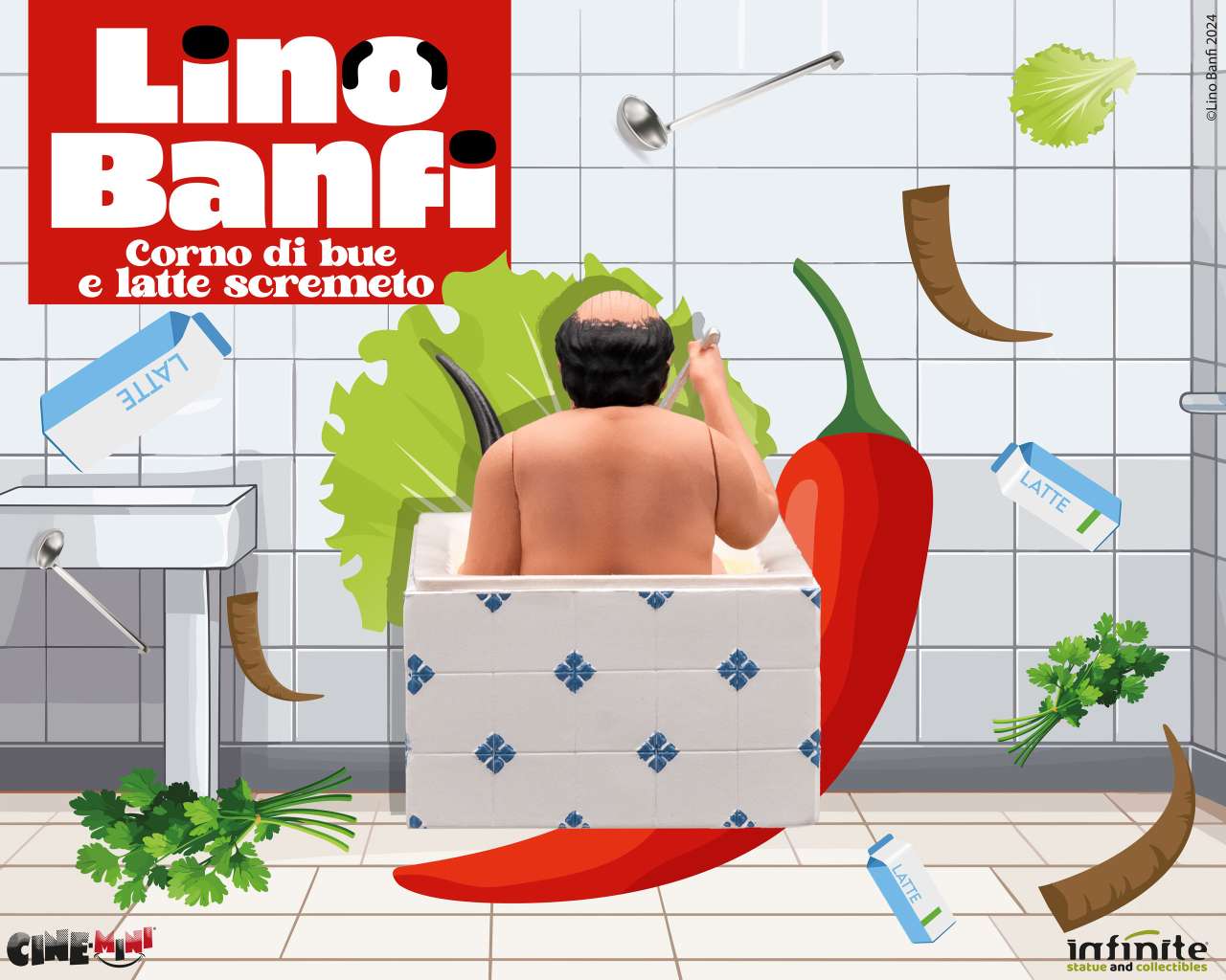 Lino banfi corno di bue e latte scremeto cinemini pvc