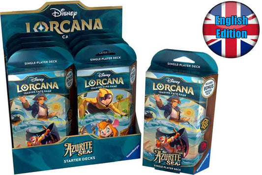 Lorcana - azurite sea - starter deck display (8 decks) - english