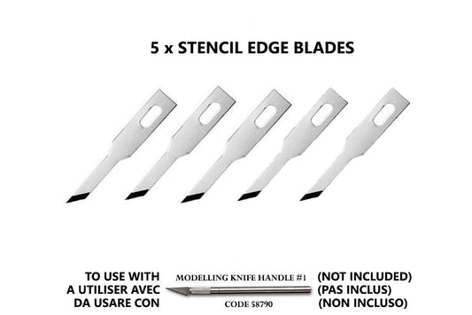Stencil edge blades (5) for no.1 handle