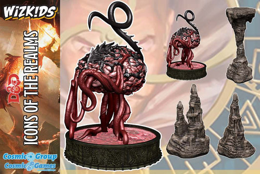 Dungeons & dragons - icons of the realms - volo & mordenkainen’s foes premium set- elder brain & stalagmites