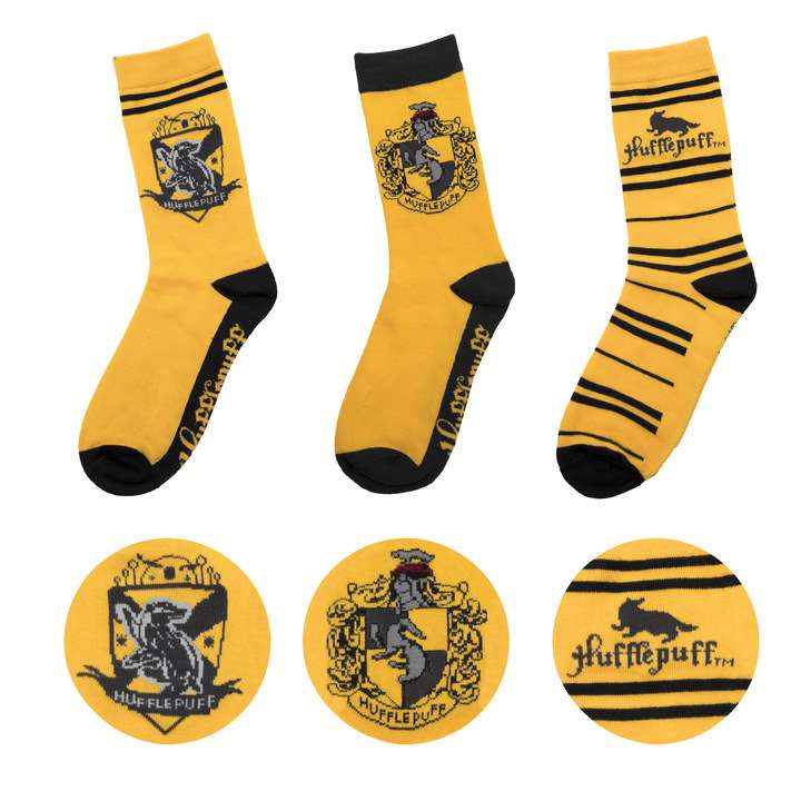 Harry Potter hufflepuff Strumpor 3 pairs set