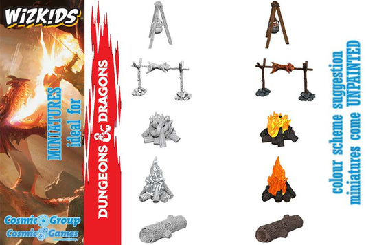 Wizkids um camp fire & sitting log