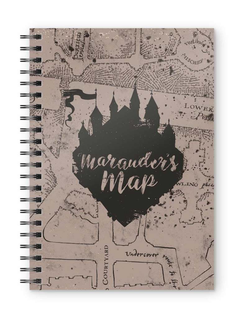 Harry Potter marauder's map spiral Anteckningsblock