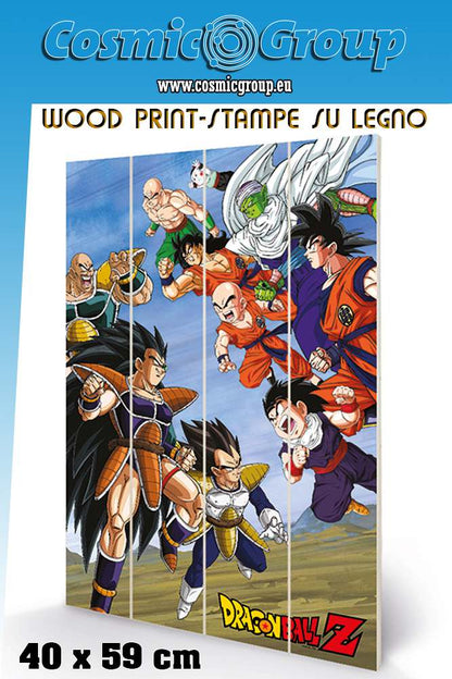 Dragon ball battle clash wood print