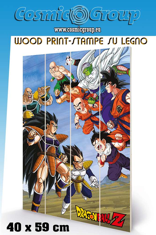 Dragon ball battle clash wood print