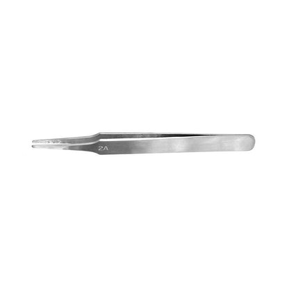 Flat round stain steel tweezers 120mm