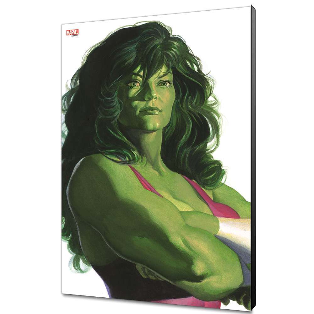 Alex ross she hulk wood panel