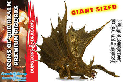 D&d Icons of the Realms adult gold dragon premium fig.