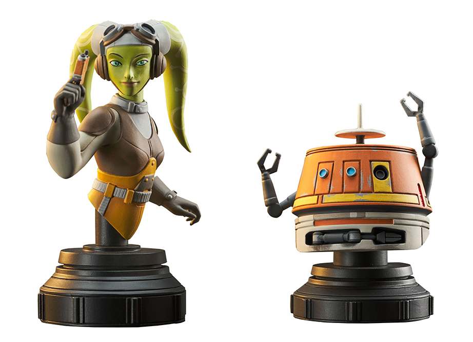 Star Wars  rebels hera and chopper bust