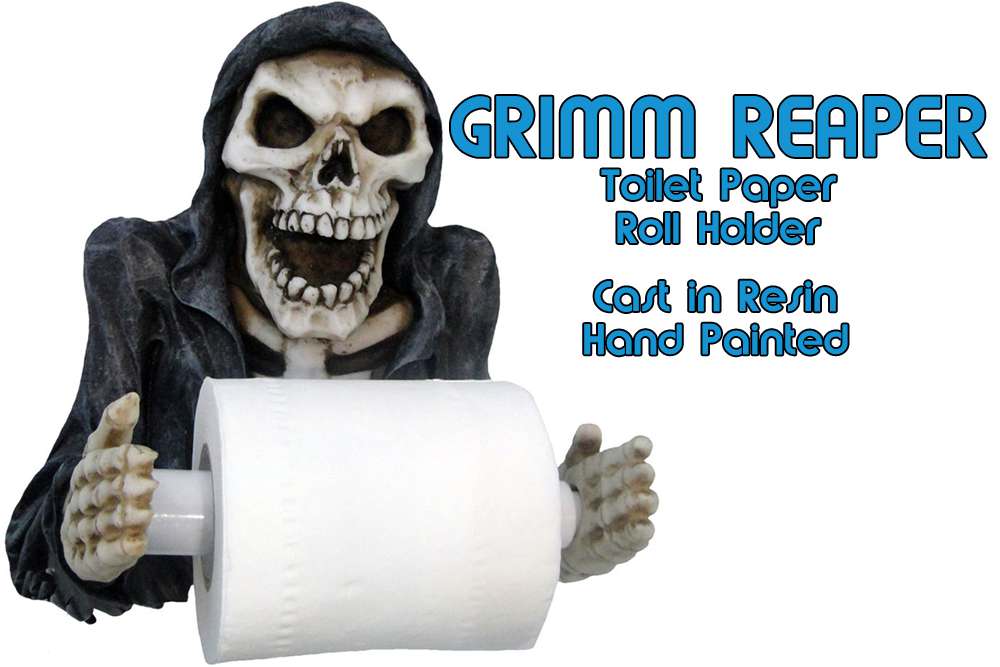 Grimm reaper toilet paper holder