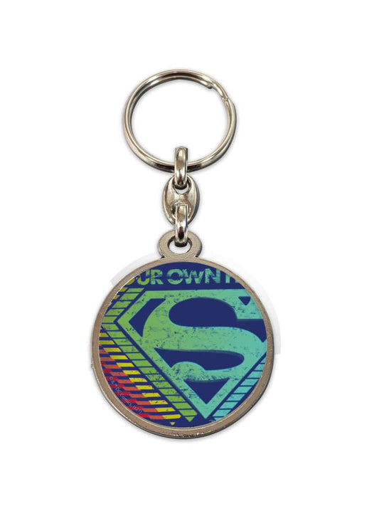 Dc superman logo round metal Nyckelring