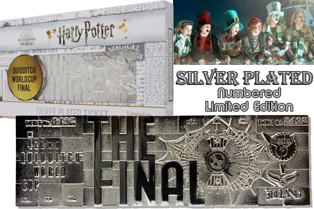 Harry Potter quidditch world cup ticket silver pl.