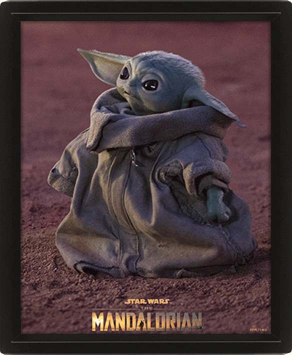 Star Wars the mandalorian grogu poster 3d