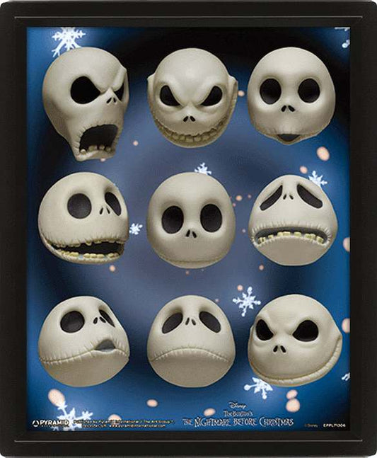 Nightmare Before Christmas - jack expressions - poster 3d