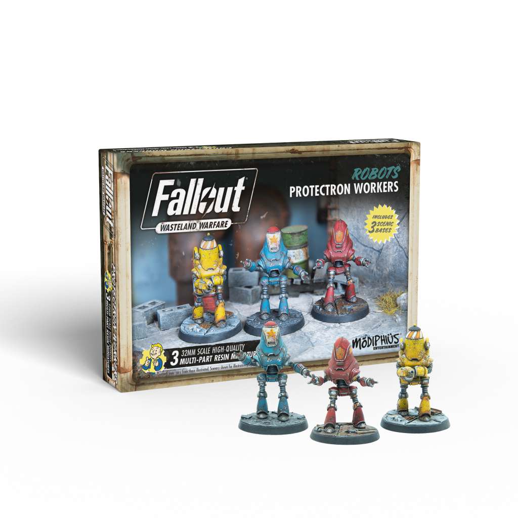 Fallout: Wasteland Warfare robots protectron workers box