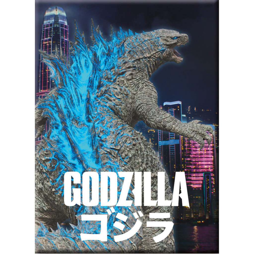 Godzilla vs kong city godzilla flat magnet