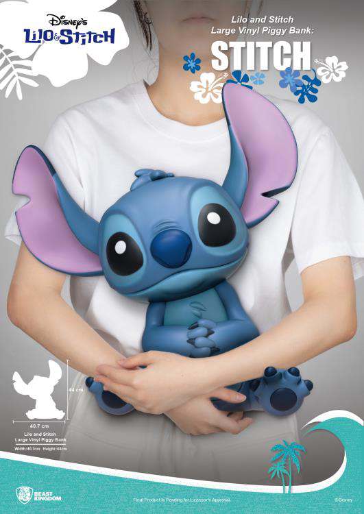 Stitch large vinyl piggy bank