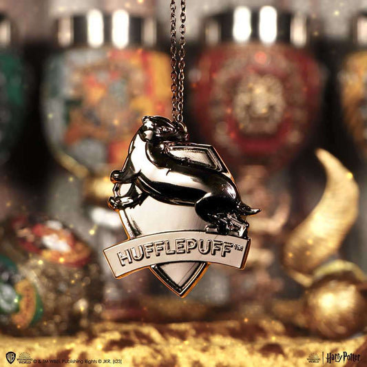 Harry potter hufflepuff crest silver julgransprydnad