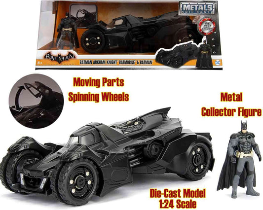 Batman arkham knight - batmobile with batman - 1:24 die-cast model