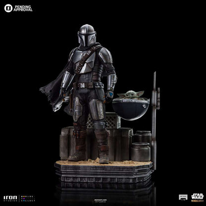 Mandalorian din djarin and din grogu 1/10 Staty