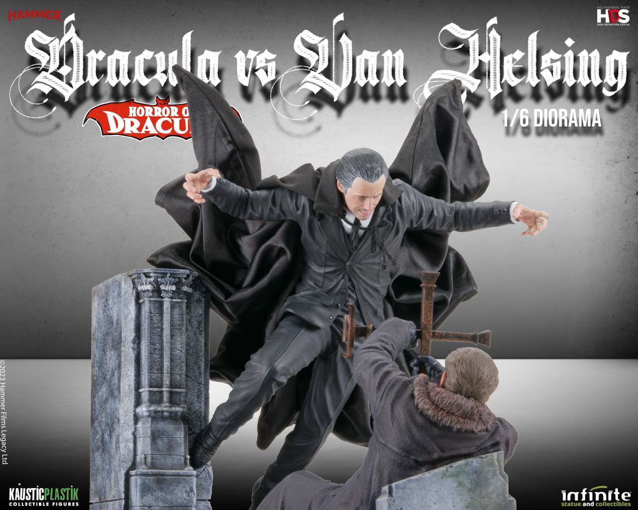 Horror of dracula - dracula vs van helsing 1/6 diorama