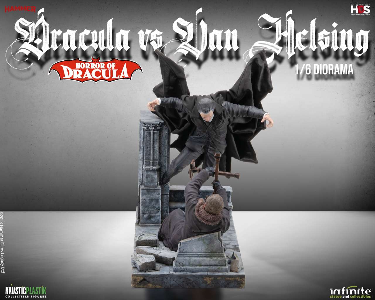 Horror of dracula - dracula vs van helsing 1/6 diorama