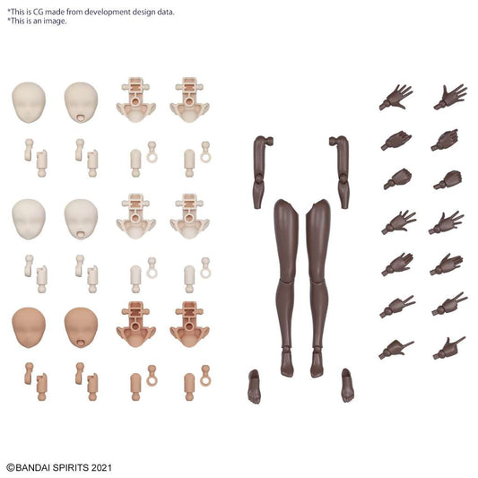 30MS option body parts arm parts & leg parts brown