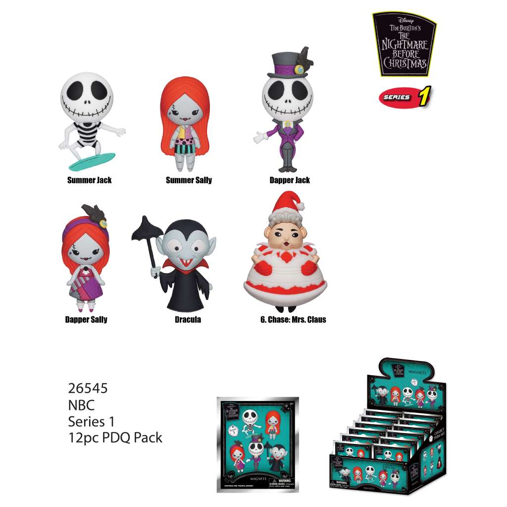 Nightmare Before Christmas s1 magnets blind pack display (12)